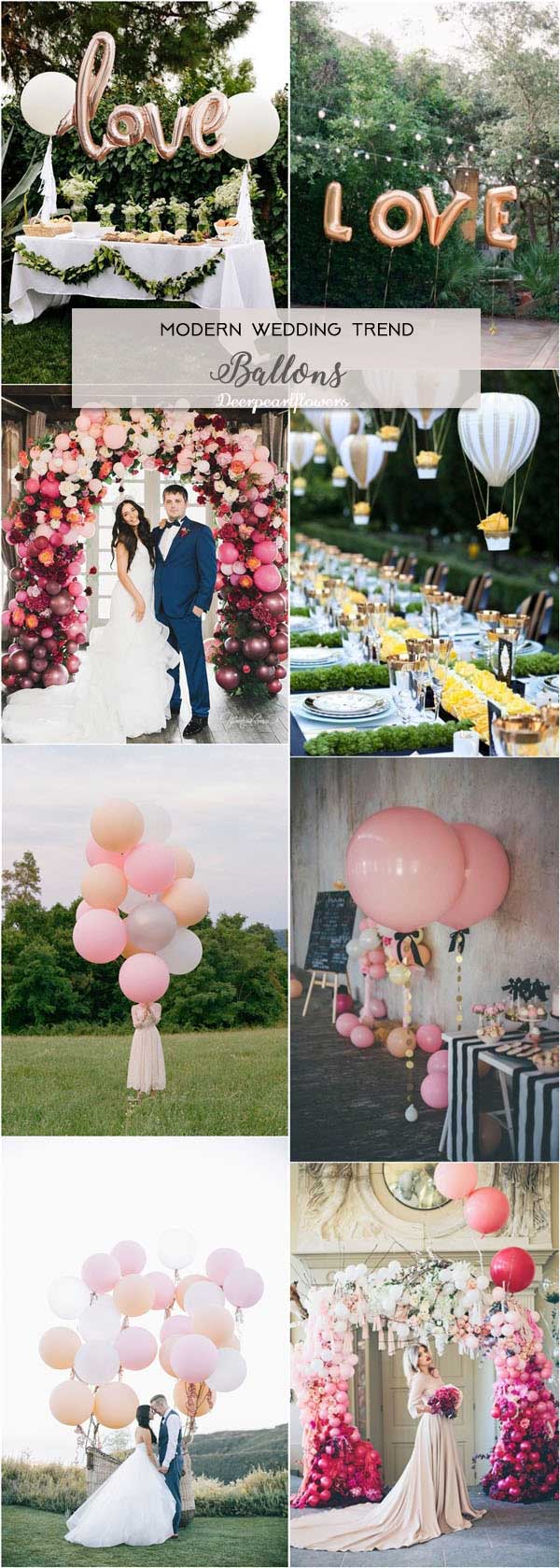 ballons thème mariage